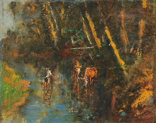 Mednyánszky László (1852-1919) In the Creek
