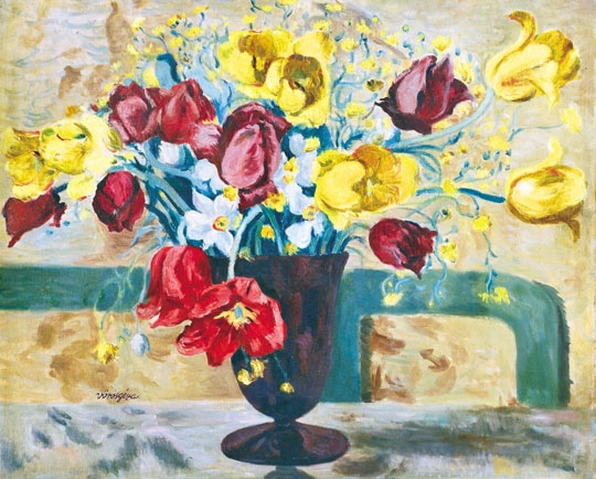 Vörös Géza (1897-1957) Virágcsendélet