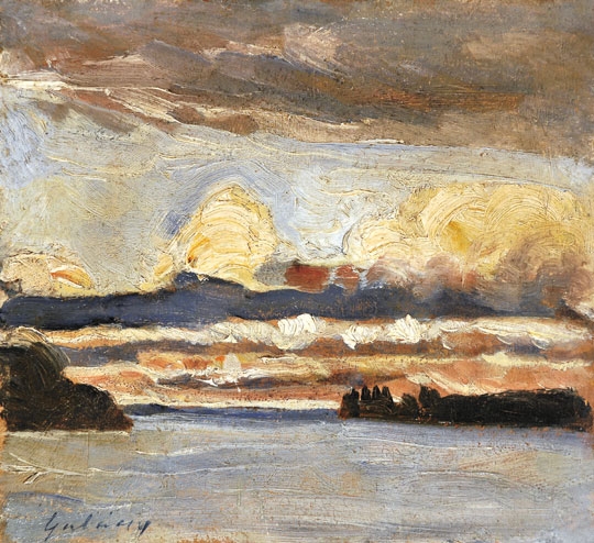 Gulácsy Lajos (1882-1932) Islands with Storm Clouds