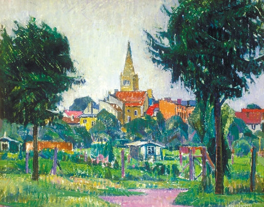 Kosztolányi Kann Gyula (1868-1945) View of a Small-Town Church
