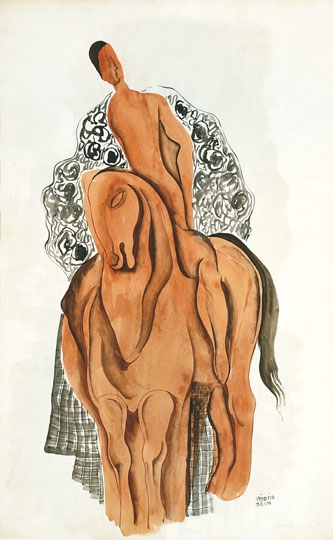 Kádár Béla (1877-1956) Barna lovas