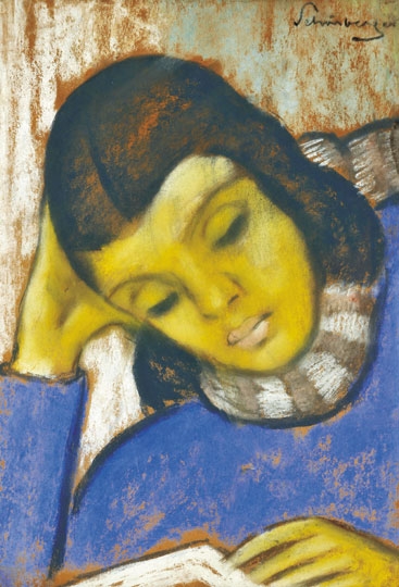 Schönberger Armand (1885-1974) Reading girl