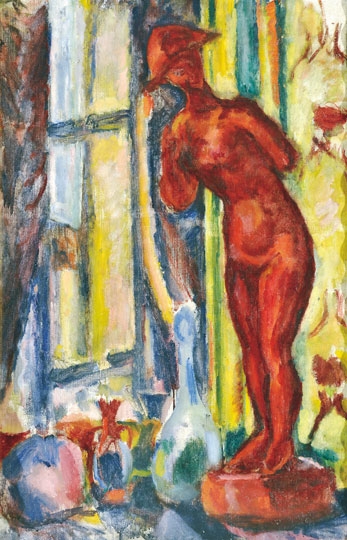 Czóbel Béla (1883-1976) Szobor az ablakban, 1909
