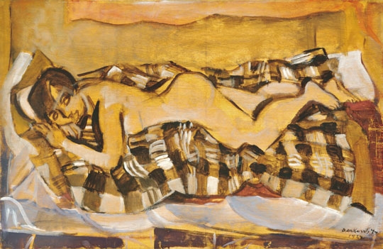 Derkovits Gyula (1894-1934) Lying Woman Nude, 1929