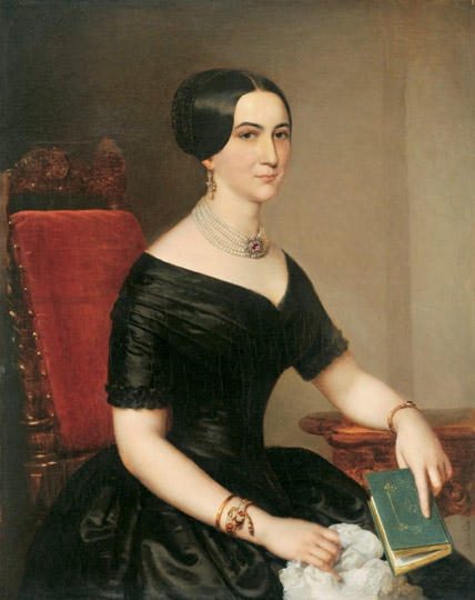 Barabás Miklós (1810-1898) Girl with Perl Necklace, 1850