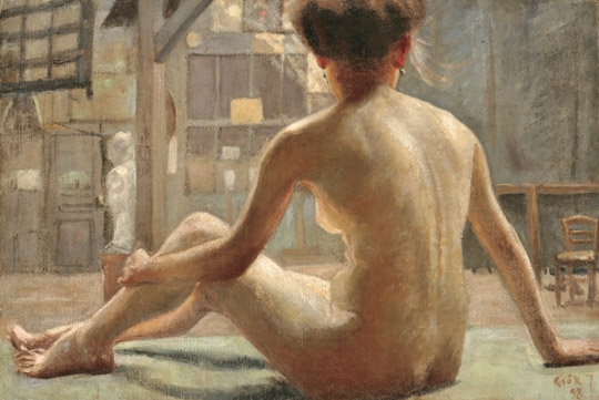 Csók István (1865-1961) Akt a műteremben, 1898