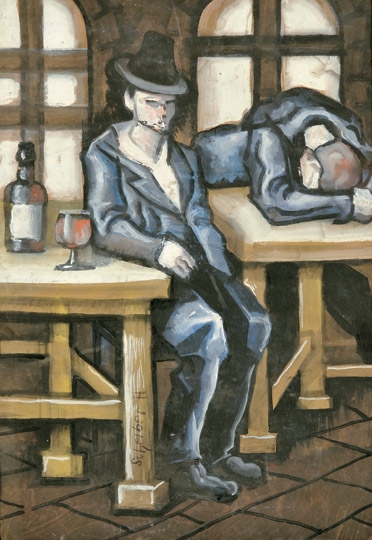 Scheiber Hugó (1873-1950) In the Pub