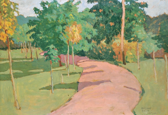 Kádár Béla (1877-1956) Way in the Park