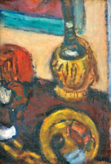 Czóbel Béla (1883-1976) Still-life with Bottle