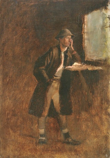 Mednyánszky László (1852-1919) Tramp standing at the Window