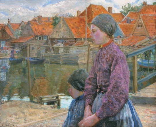 Perlmutter Izsák (1866-1932) Returning Home, 1901