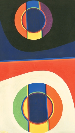 Beöthy Etienne (1897-1961) Composition with Circles, 1945