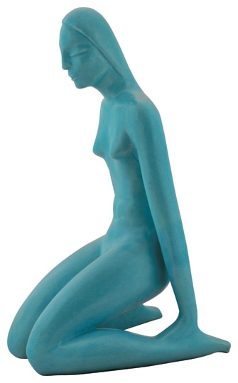 Gorka Géza (1894-1971) Plastic, kneeing Woman-figure, 1935, Form-plan: Géza Gorka, Nógrádverõce