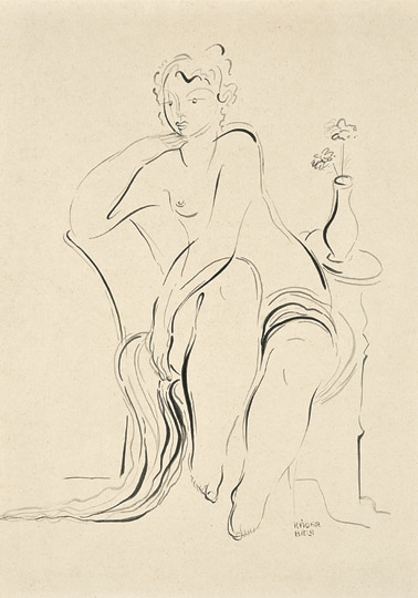 Kádár Béla (1877-1956) Nude with a Veil