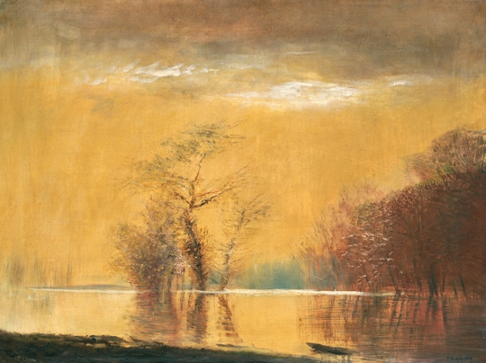 Mednyánszky László (1852-1919) View at the Riverside