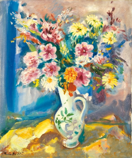 Márffy Ödön (1878-1959) Virágcsendélet, 1950-es évek