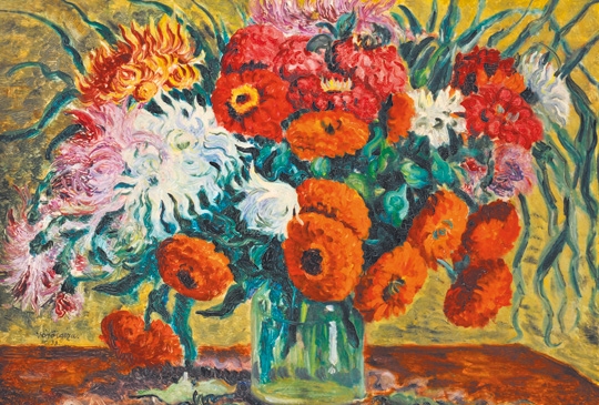 Vörös Géza (1897-1957) Virágcsendélet, 1938