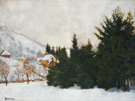 Börtsök Samu (1881-1931) Winter Landscape