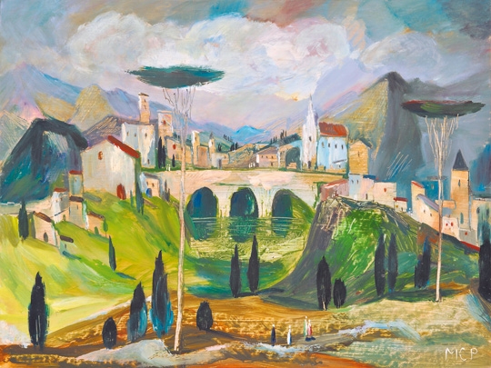 Molnár C. Pál (1894-1981) Itáliai táj