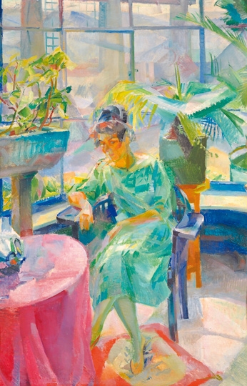 Szobotka Imre (1890-1961) On the Veranda