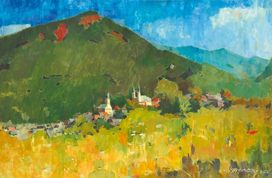 Nagy Oszkár (1883-1965) Felsőbánya látképe, 1952