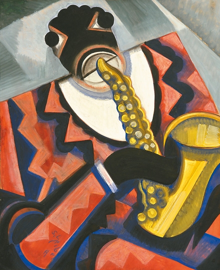 Scheiber Hugó (1873-1950) Szaxofonos