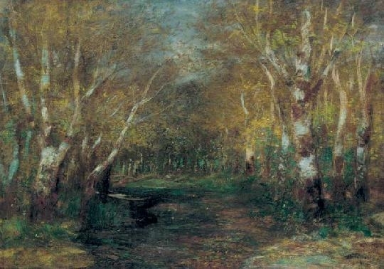 Mednyánszky László (1852-1919) Among birch-trees, 1907