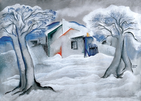 Kádár Béla (1877-1956) Winter Landscape, early 1930s