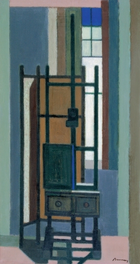 Barcsay Jenő (1900-1988) Állvány ablak előtt, 1961