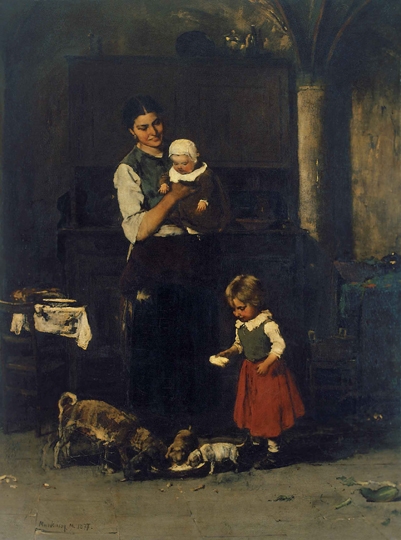 Munkácsy Mihály (1844-1900) Két család, 1877
