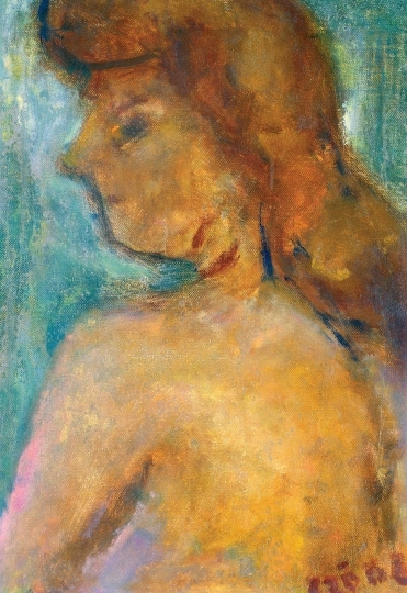 Czóbel Béla (1883-1976) Vörös hajú nő félaktja, 1920-as évek vége