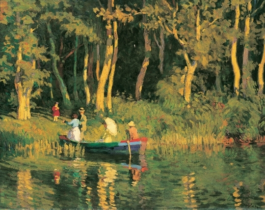 Nyilasy Sándor (1873-1934) Csónakázás a Tavon, 1910 körül
