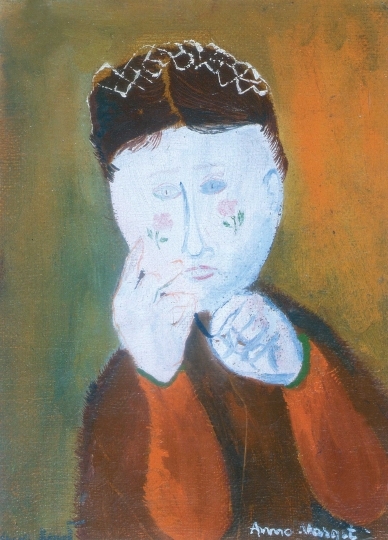 Anna Margit (1913-1991) Kékszemű hölgy, 1950 körül