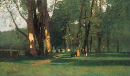Paál László (1846-1879) Tehenek fák alatt, 1872