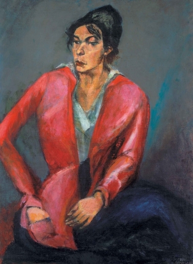 Tihanyi Lajos (1885-1938) Fiatal lány portréja, 1916