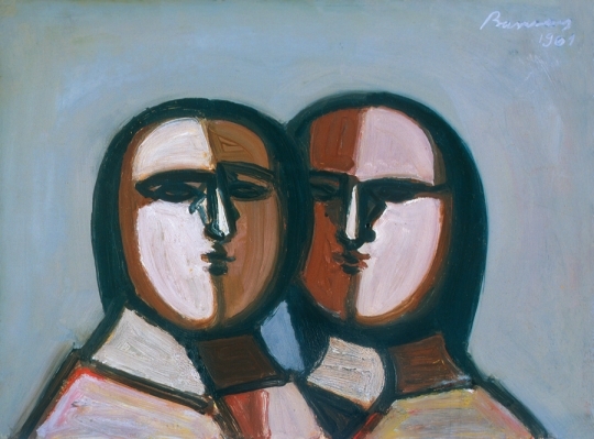 Barcsay Jenő (1900-1988) Két fej, 1961