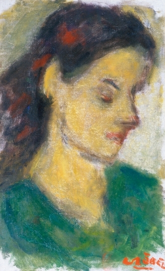 Czóbel Béla (1883-1976) Zökdruhás nő, 1960-as évek vége