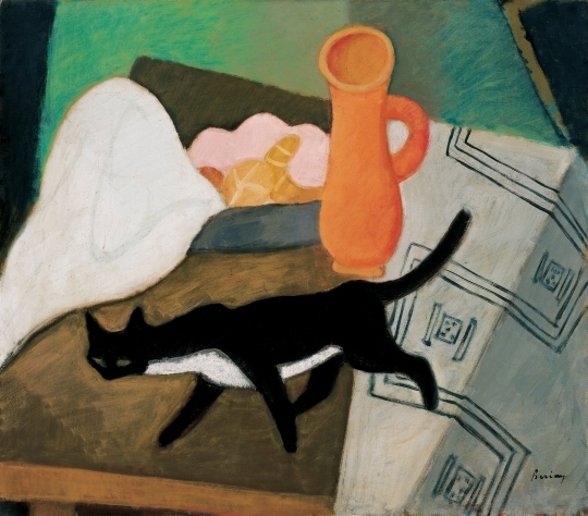 Berény Róbert (1887-1953) Fekete macska, 1930
