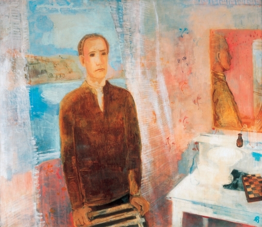Bernáth Aurél (1895-1982) A festő rózsaszín szobában, 1930 Oeuvre-katalógus szám: 1930/23.