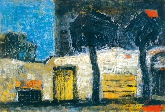Miháltz Pál (1899-1988) Fekete fák, fehér falak, 1972