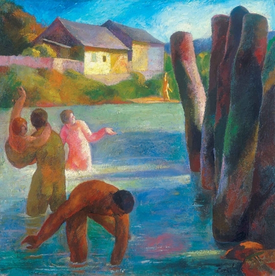 Patkó Károly (1895-1941) Fürdőzők a Zazar-parton, 1925
