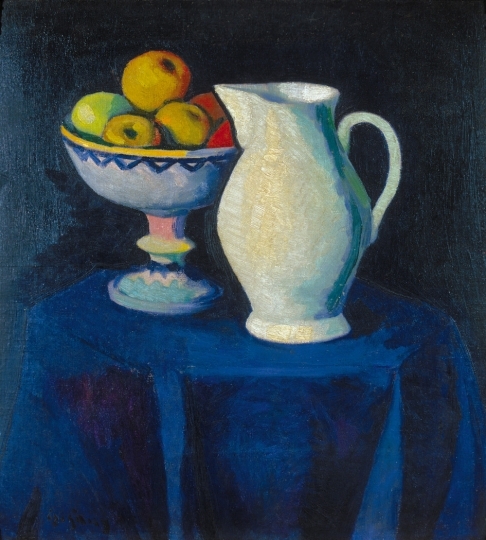 Czigány Dezső (1883-1938) Still Life (Still Life with Blue Tablecloth), circa 1910