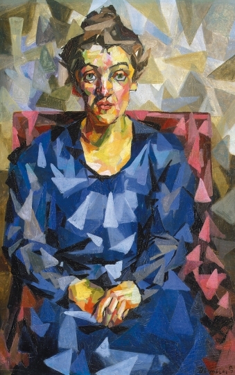 Dömötör Gizella 1894-1984 Női portré, 1916