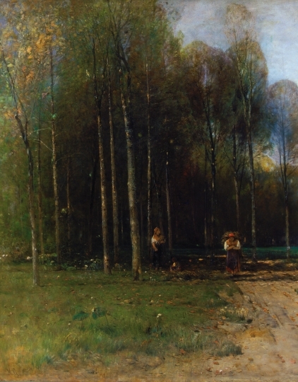 Mészöly Géza (1844-1887) Gathering Brushwood, circa 1882