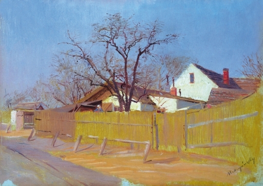 Mednyánszky László (1852-1919) Street in Winter, 1890s