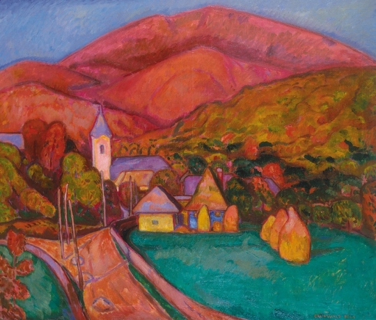 Iványi Grünwald Béla (1867-1940) Nagybánya Landscape II (Glowing Autumn), 1908-1909