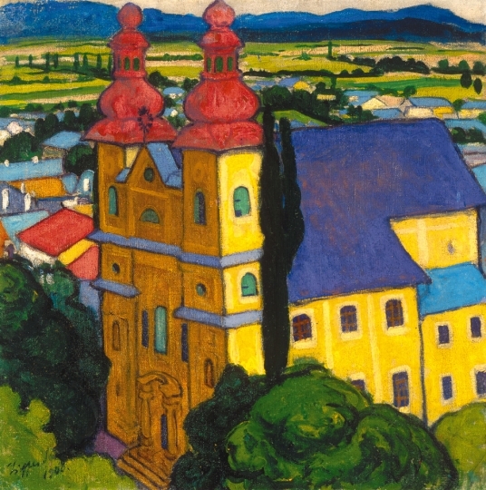 Ziffer Sándor (1880-1962) Lelátás az István toronyból, 1908