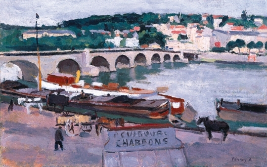 Fényes Adolf (1867-1945) The Seine Bridge at Saint-Cloud, circa 1910
