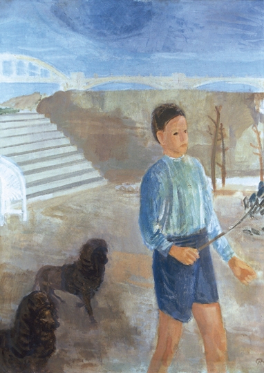 Bernáth Aurél (1895-1982) Boy playing, 1933