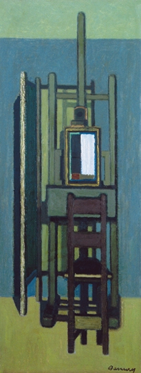 Barcsay Jenő (1900-1988) Easel with a chair, 1961